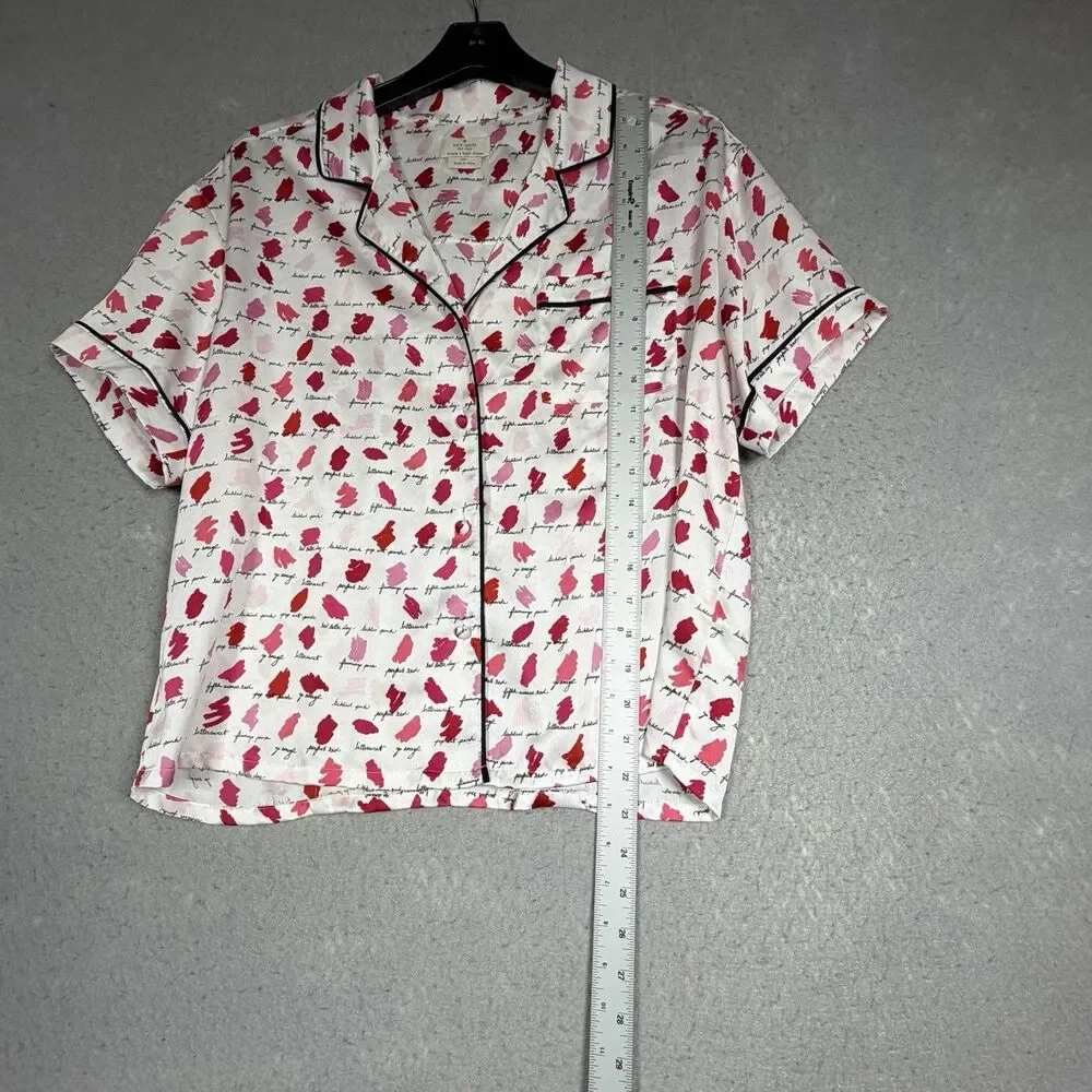 Kate Spade Synthetic Lipstick Cropped Pajamas Set Women’s Size 1